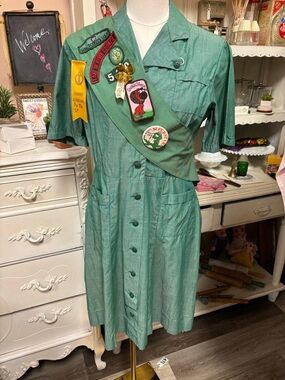 Vintage Girl Scouts Dress - Modern woman’s size 2 - A Treasure!